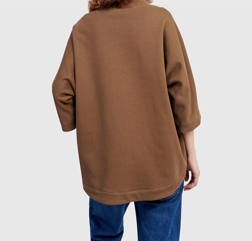 Urban Muff Pullover Top In Camel