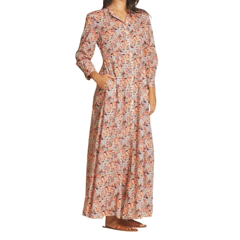 Eliot Maxi Dress In Vino Daisies