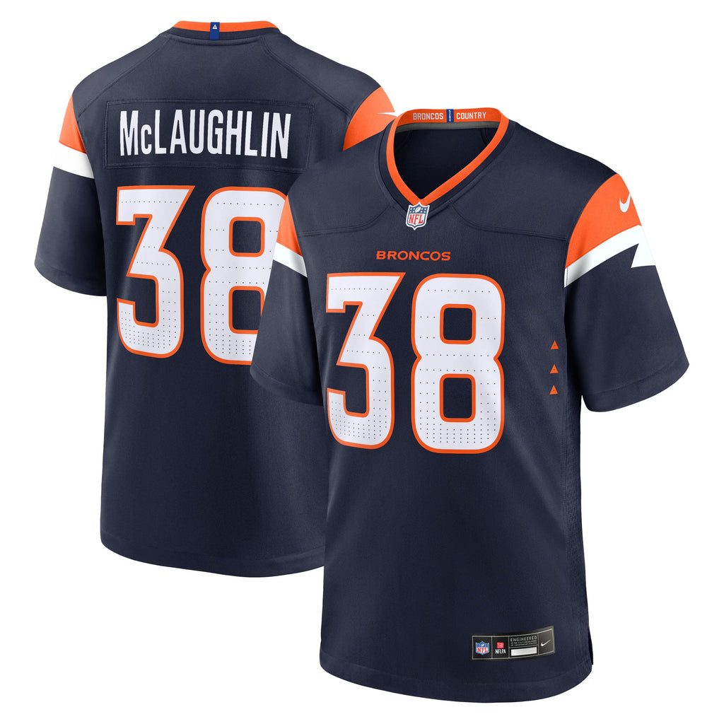 Denver Broncos Jaleel McLaughlin Navy Alternate Game Jersey