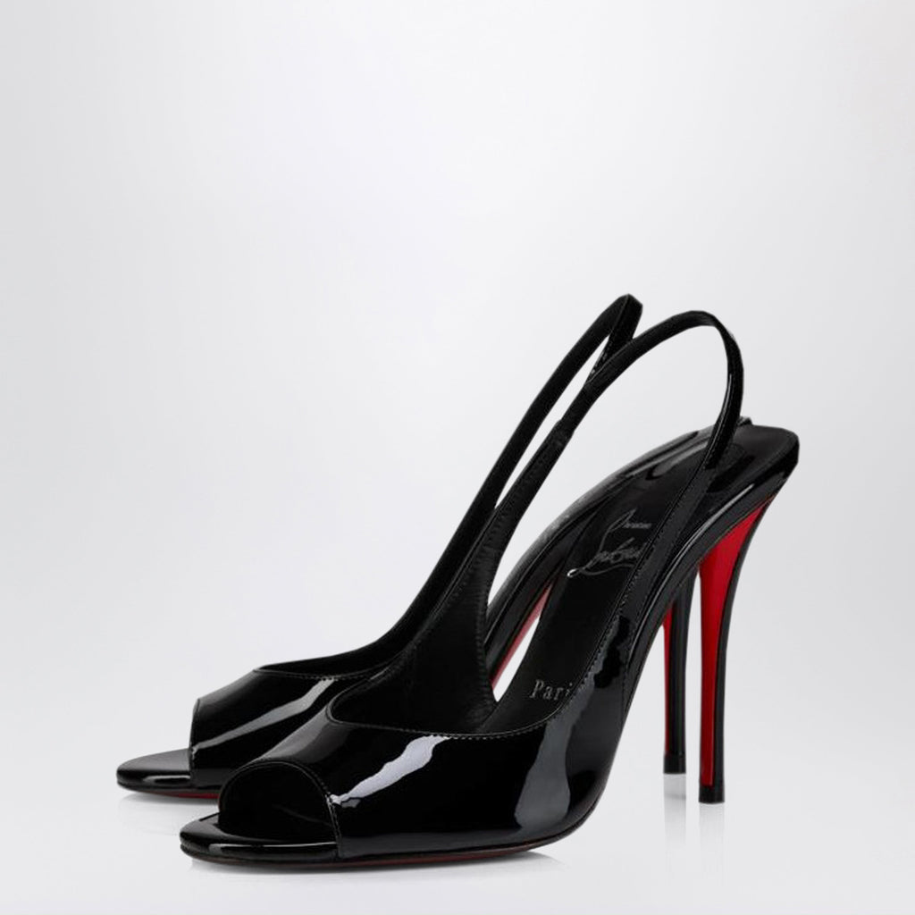 Christian Louboutin Sofia Z Slingback Pumps In Black Patent Leather Women