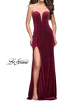 Sparkly Jersey Gown In Raspberry