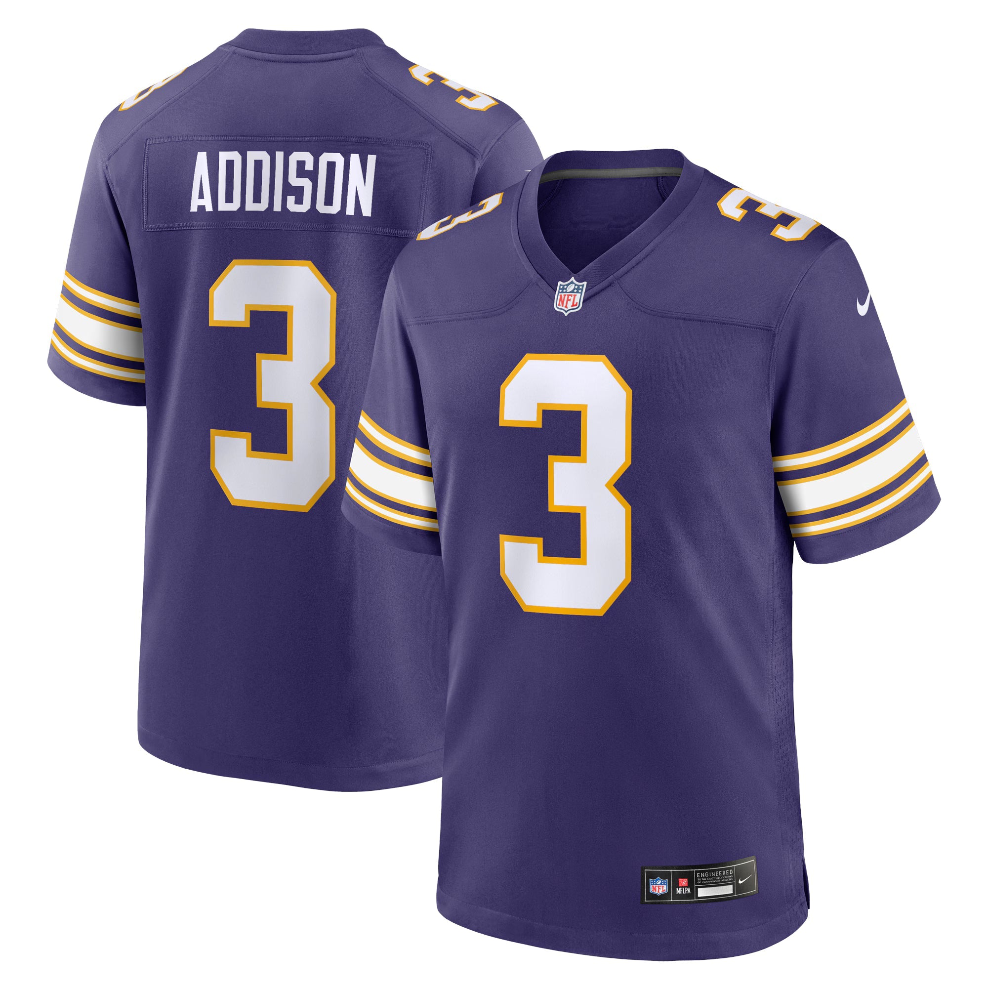 Minnesota Vikings Jordan Addison Purple Alternate Game Jersey