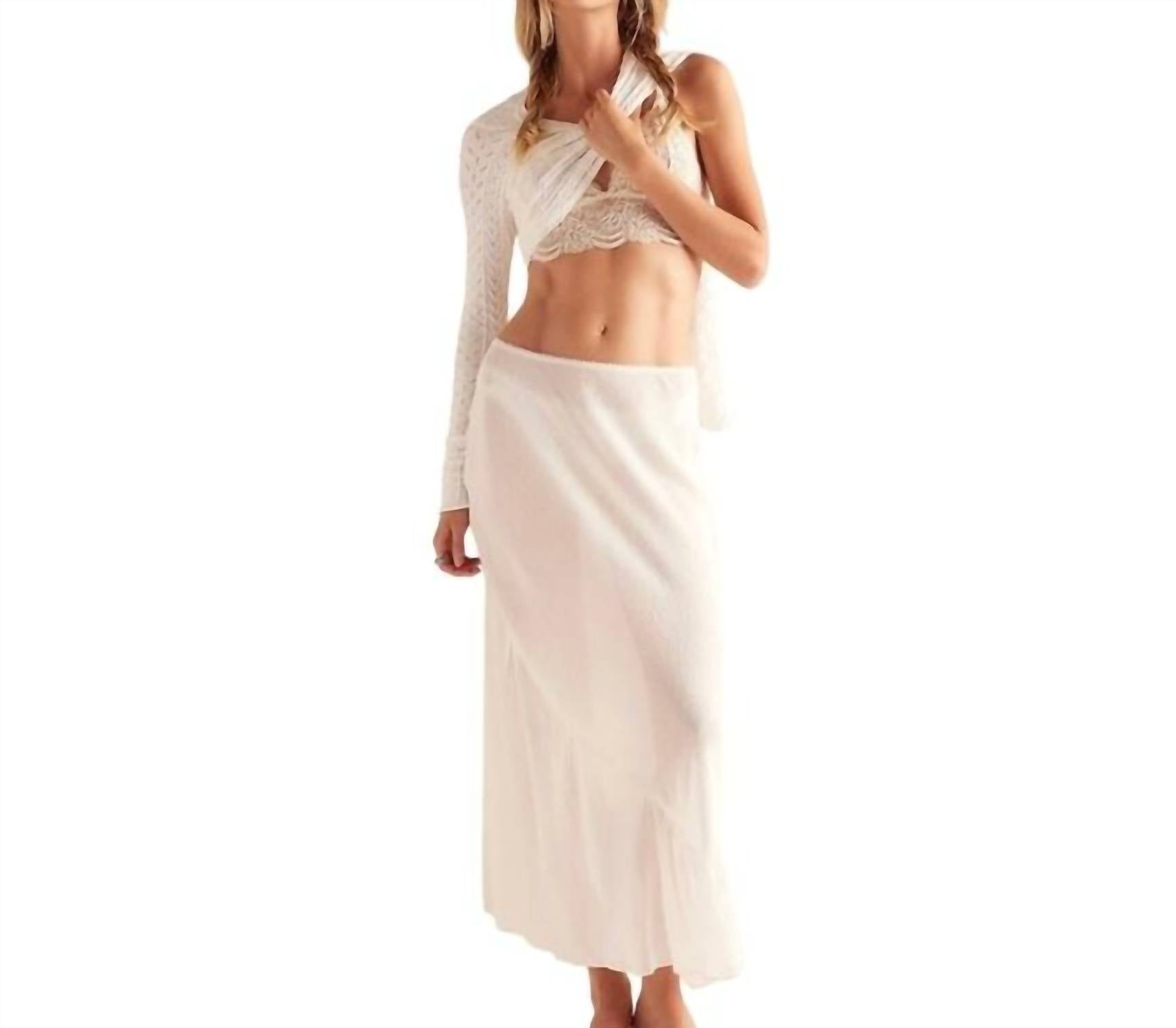 Intimately Sweet On Your Bias Skirt In Clean Ivory