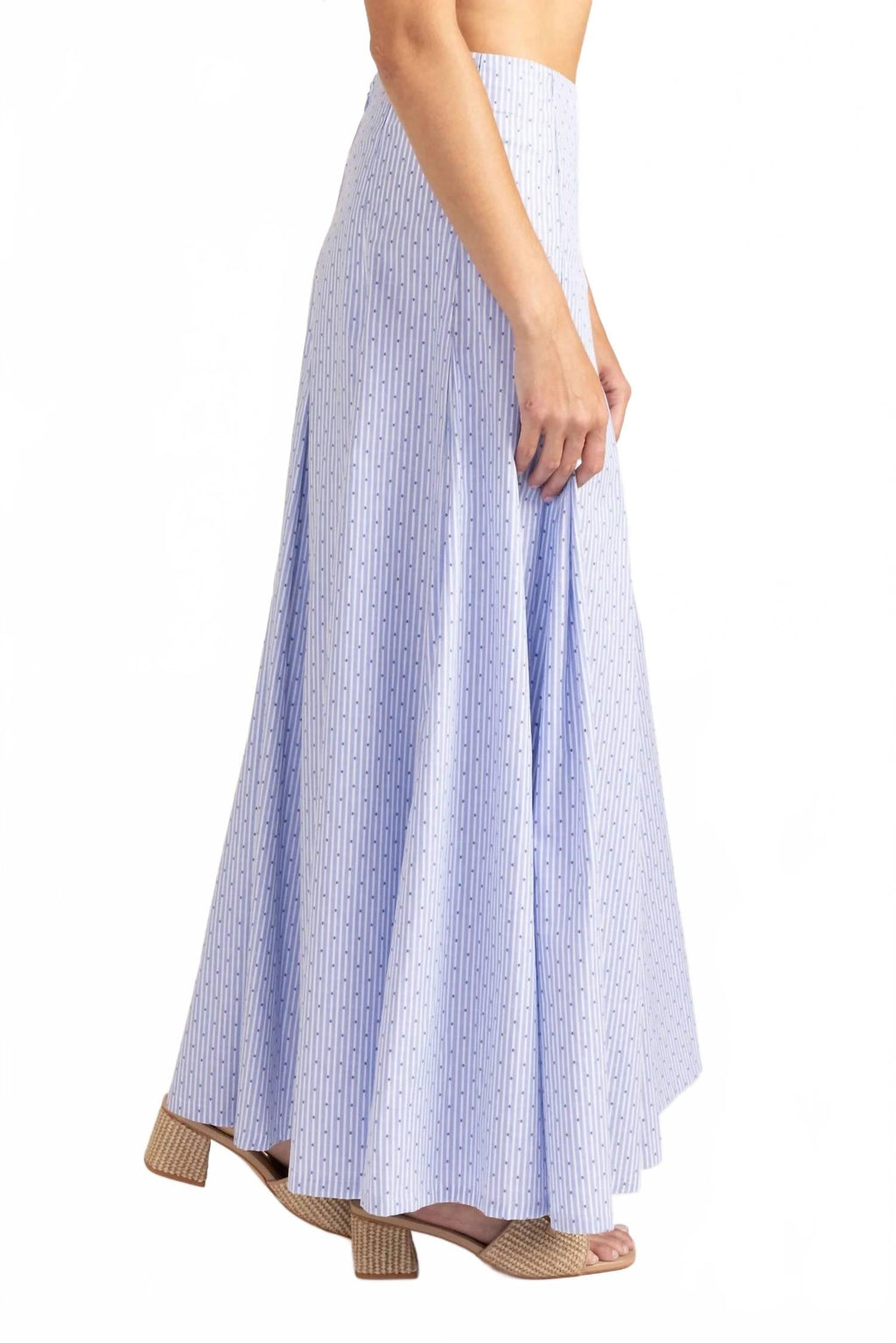 Diamond Stripe Hailey Skirt In Blue