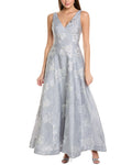 ML Monique Lhuillier Madeline Jacquard Gown