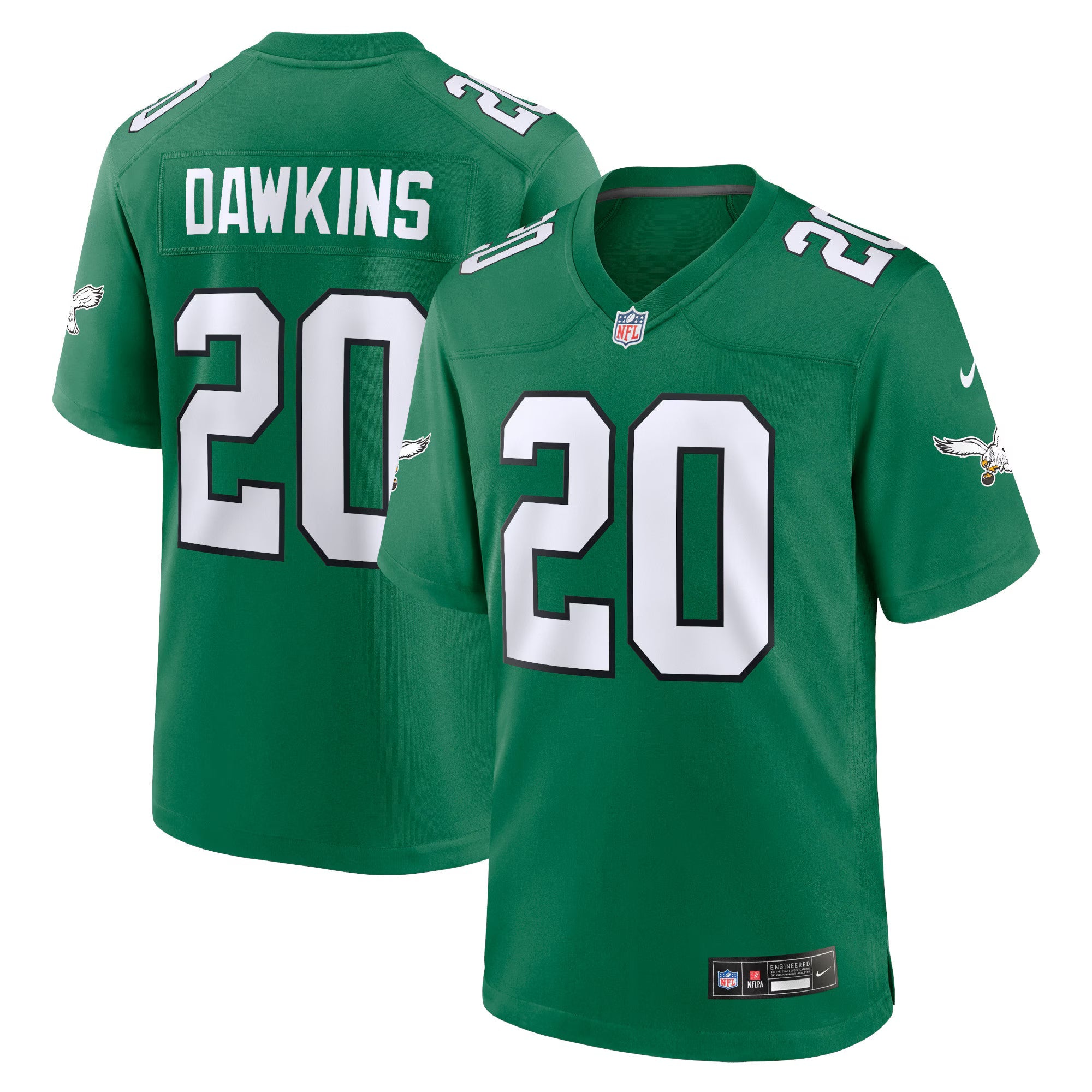 Philadelphia Eagles Brian Dawkins Kelly Green Alternate Retired Player Game Jersey
