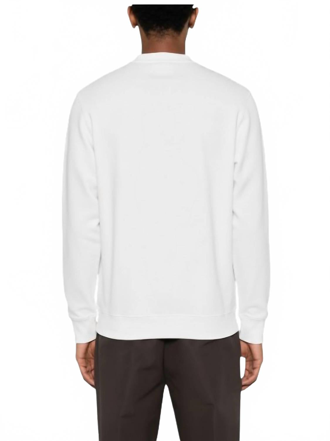 Fleece Half Zip Sweatshirt In White