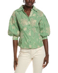 Gracia Embroidered Eyelet Blouse
