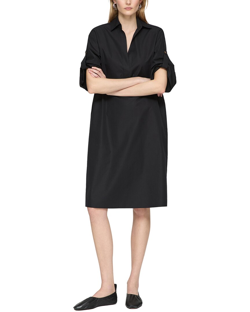 Lafayette 148 New York Petite Tab Sleeve Popover Dress