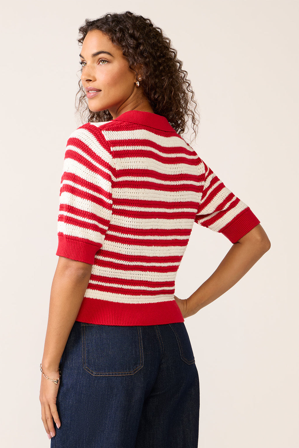 Women's Monica Henley Polo Sweater Top