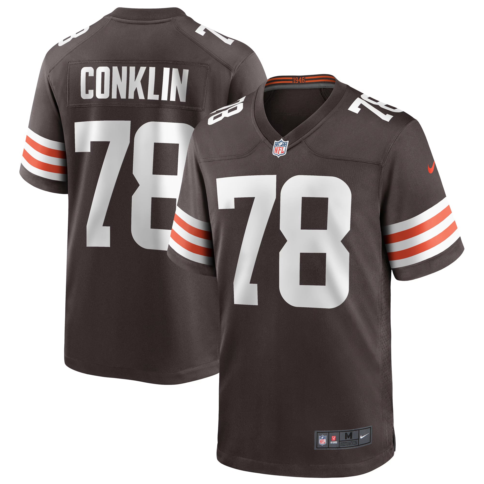 Cleveland Browns Jack Conklin Brown Game Player Jersey
