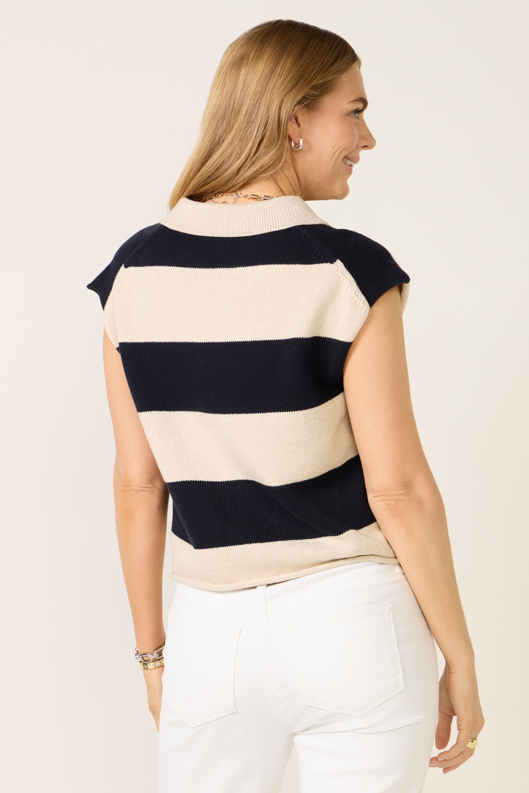 Women's Zoella Sleeveless Collared Sweater Top