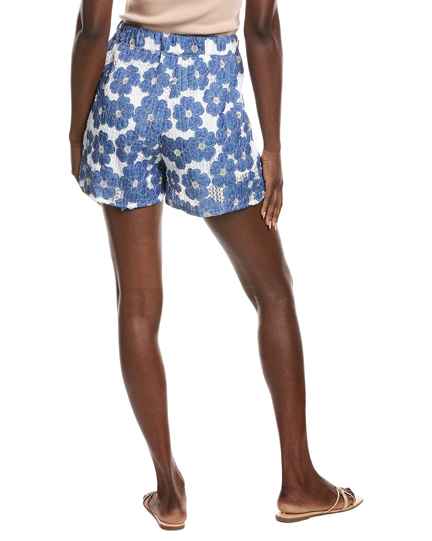 Gracia Floral Applique Denim Lace Daisy Short