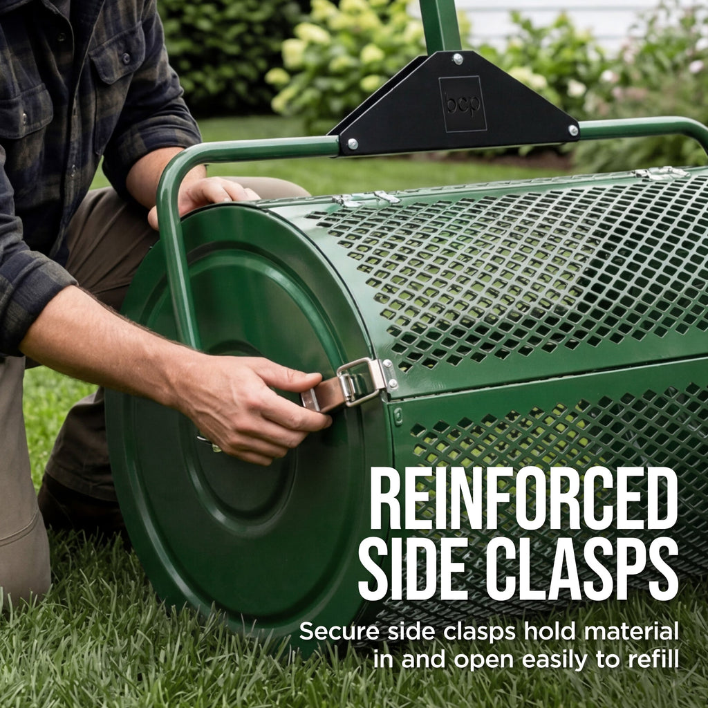 Best Choice Products 24" Compost Spreader, Steel Lawn & Peat Moss Topdresser, Adjustable T-Shaped Handle