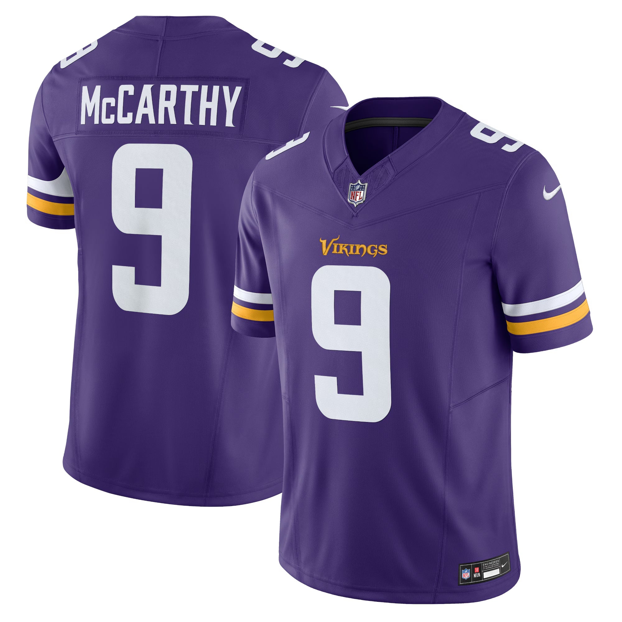 Minnesota Vikings J.J. McCarthy Purple Vapor F.U.S.E. Limited Jersey
