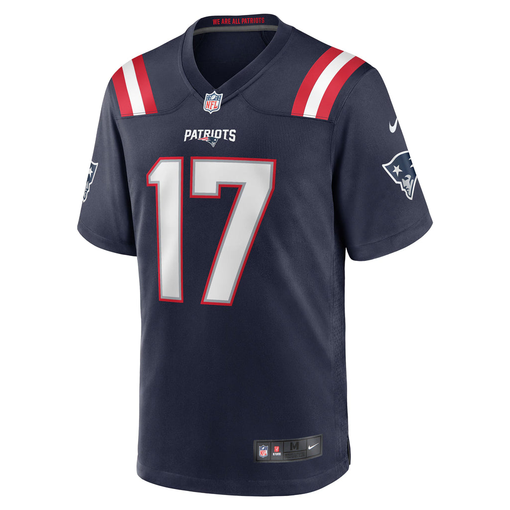 New England Patriots Bryce Baringer Navy Team Game Jersey
