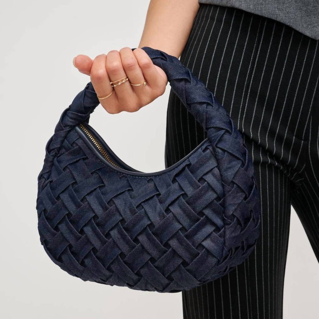 Women's Noreen Woven Clutch Bag In Denim
