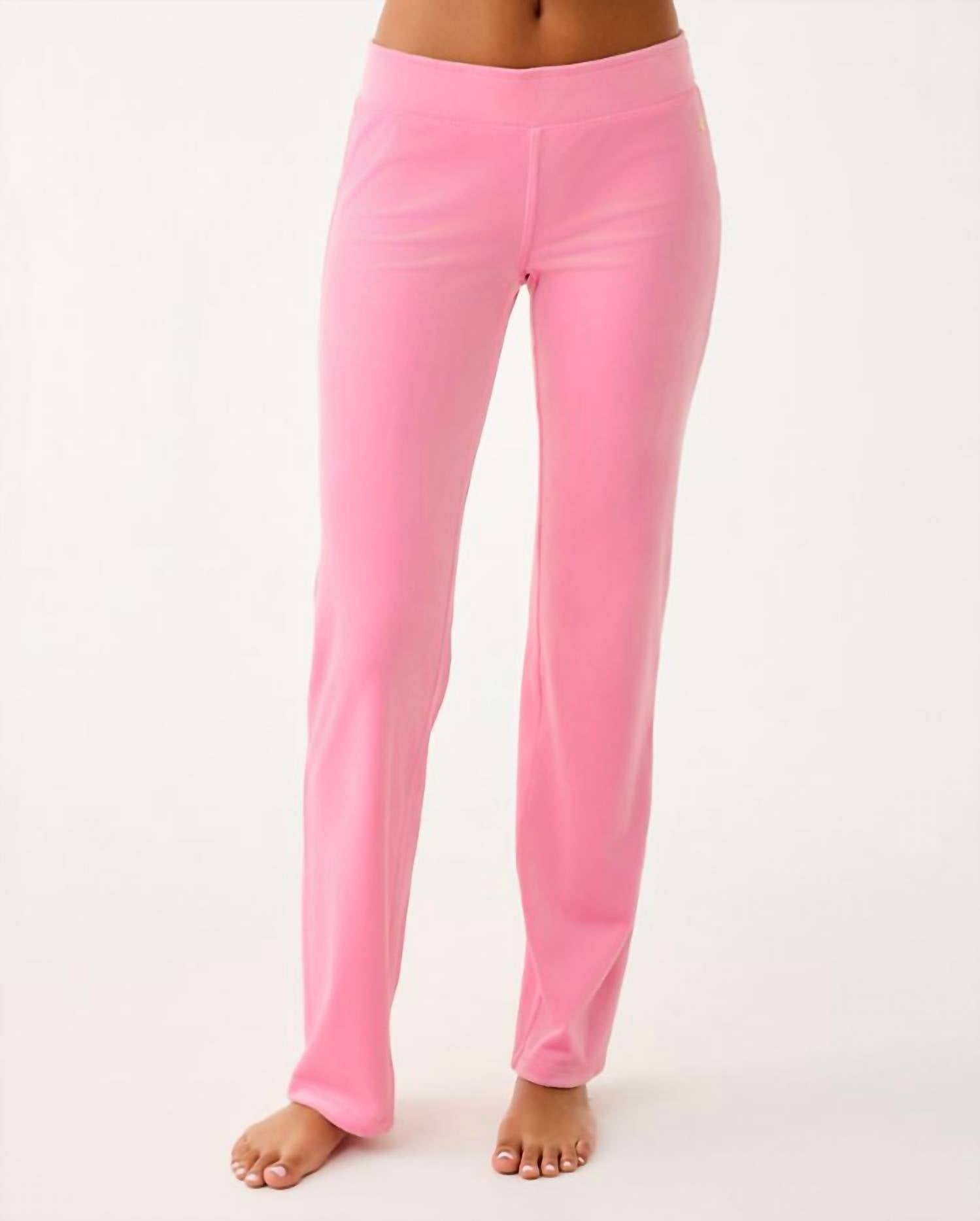 Dorsey Velour Pant In Confetti Pink