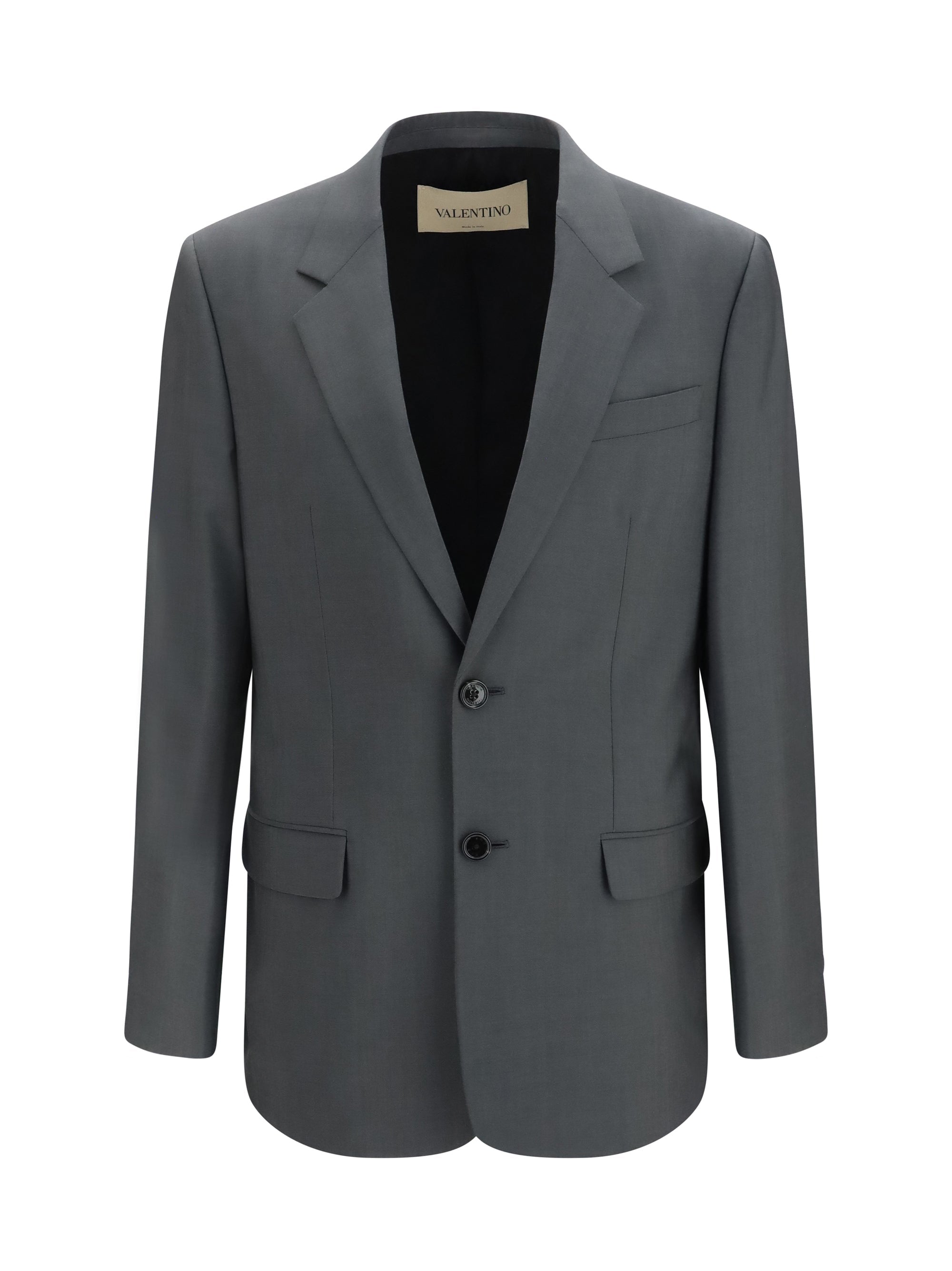 Valentino Men Single-Breasted Wool And Mohair Jacket
