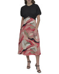 DKNY Mix Media Print Dress