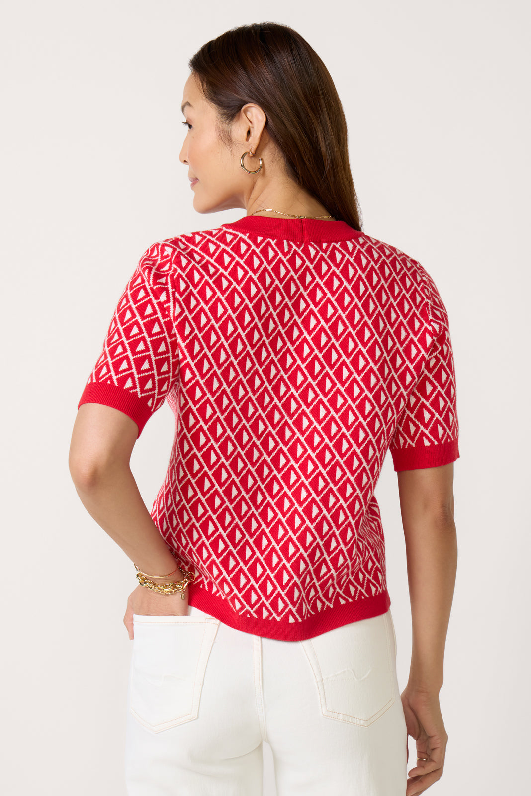 Women's Clara Geo Short Sleeve Sweater T-Shirt