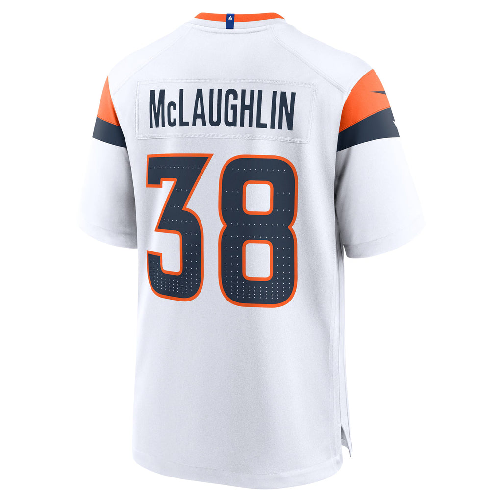 Denver Broncos Jaleel McLaughlin White Game Jersey