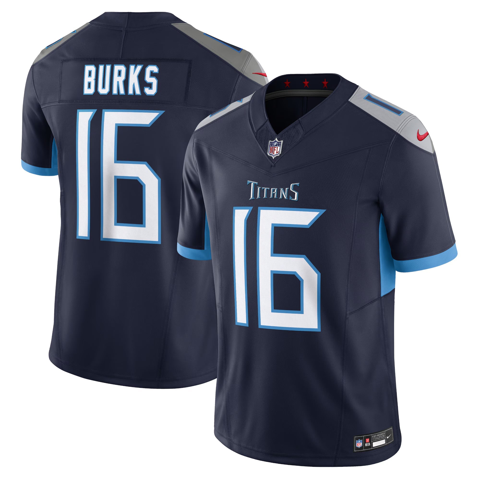 Tennessee Titans Treylon Burks Navy Vapor F.U.S.E. Limited Jersey