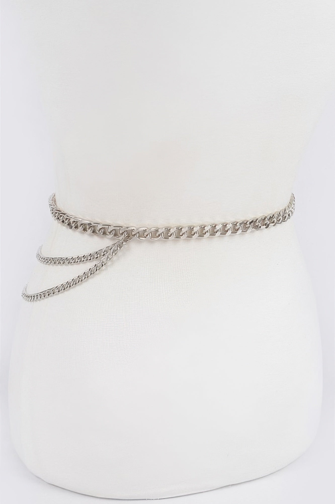 Modern Metallic Chain Buckle Belt