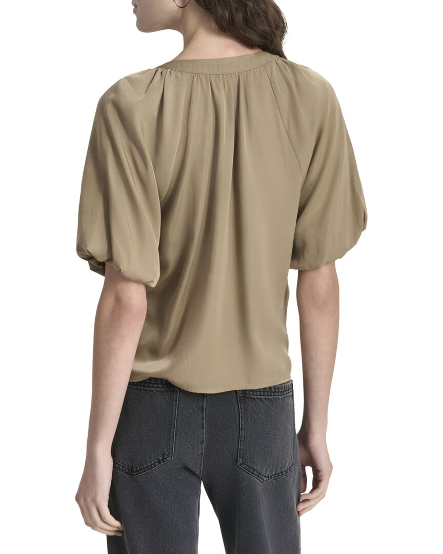 DKNY Bubble Sleeve Slub Top