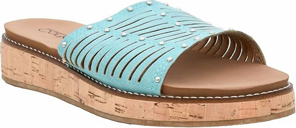 Women's At Ease Sandal In Turquoise