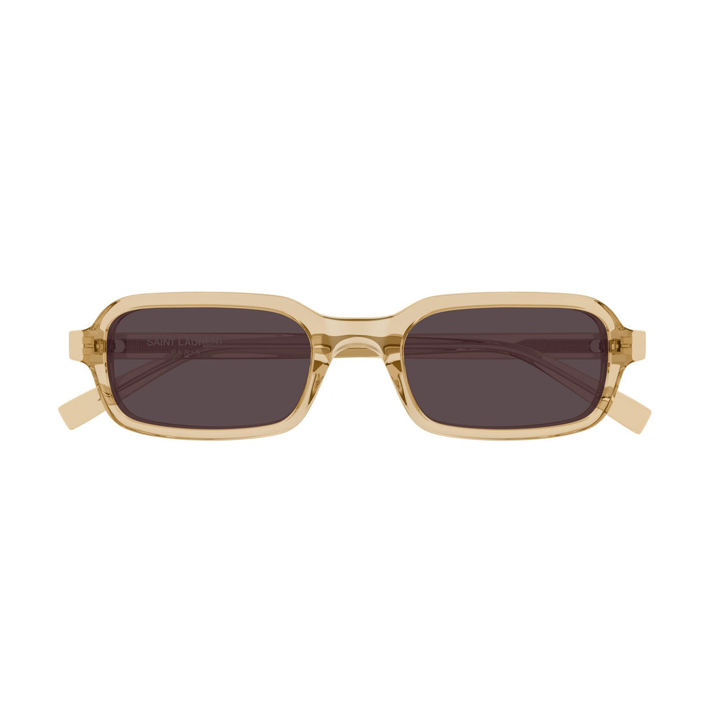 Translucent Beige Acetate Sunglasses With Dark Lenses