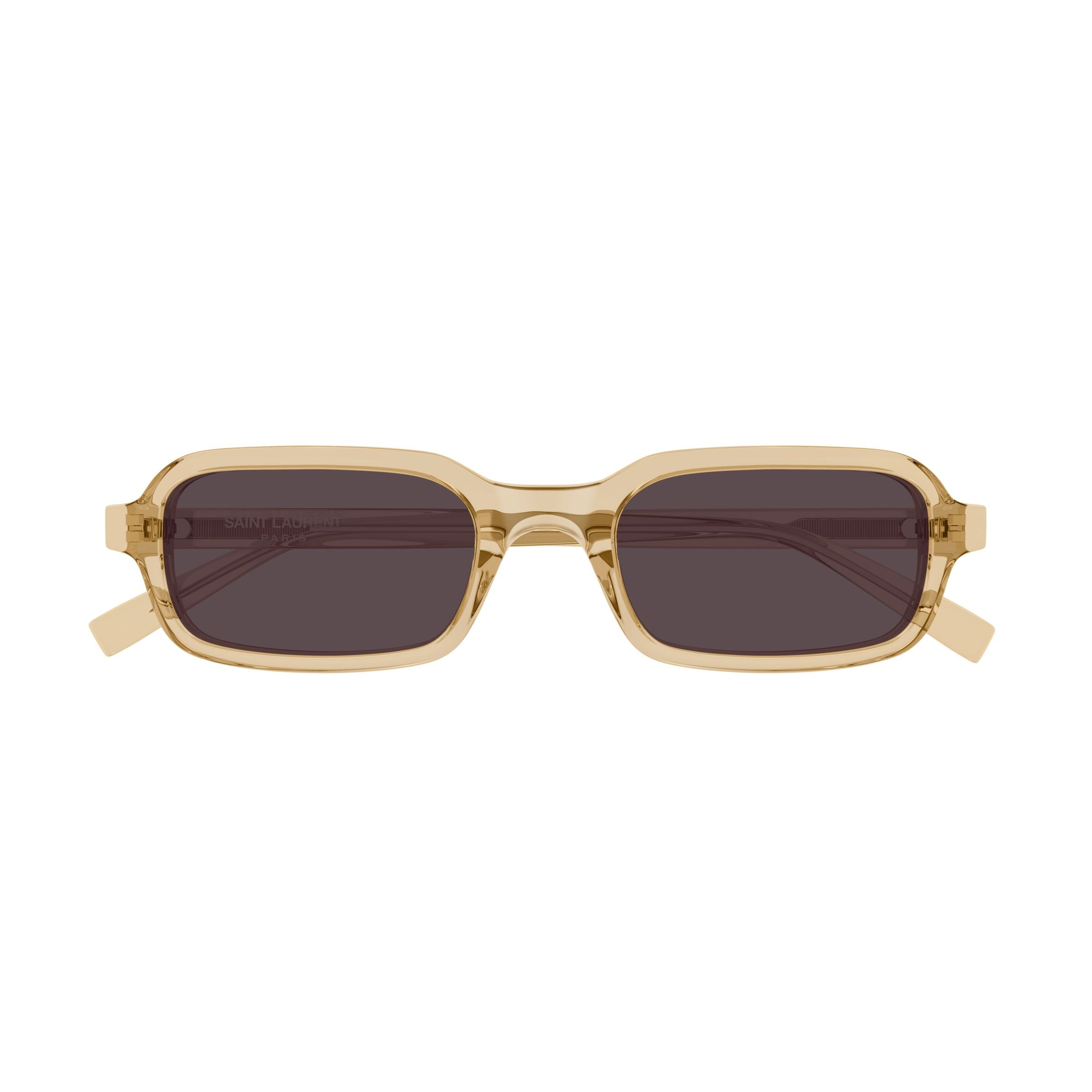 Translucent Beige Acetate Sunglasses With Dark Lenses