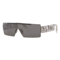Philipp Plein Sunglasses Rectangle Rimless, Shiny Palladium Frame And Grey Lens Spp032S579X