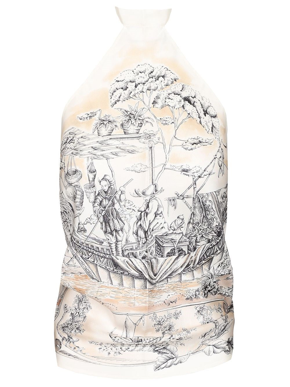 Ferragamo Women Top Foulard With Ethnic Print