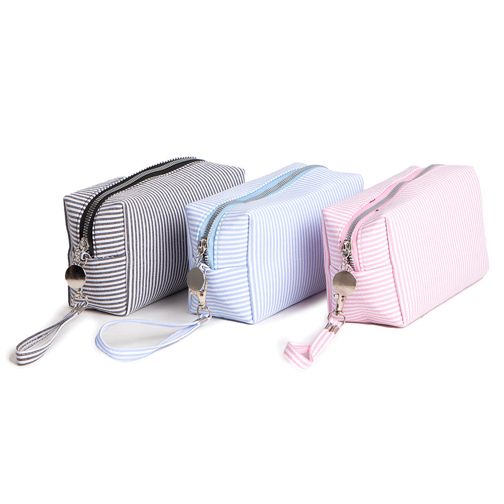 Striped Bubble Cosmetic Pouch Bag