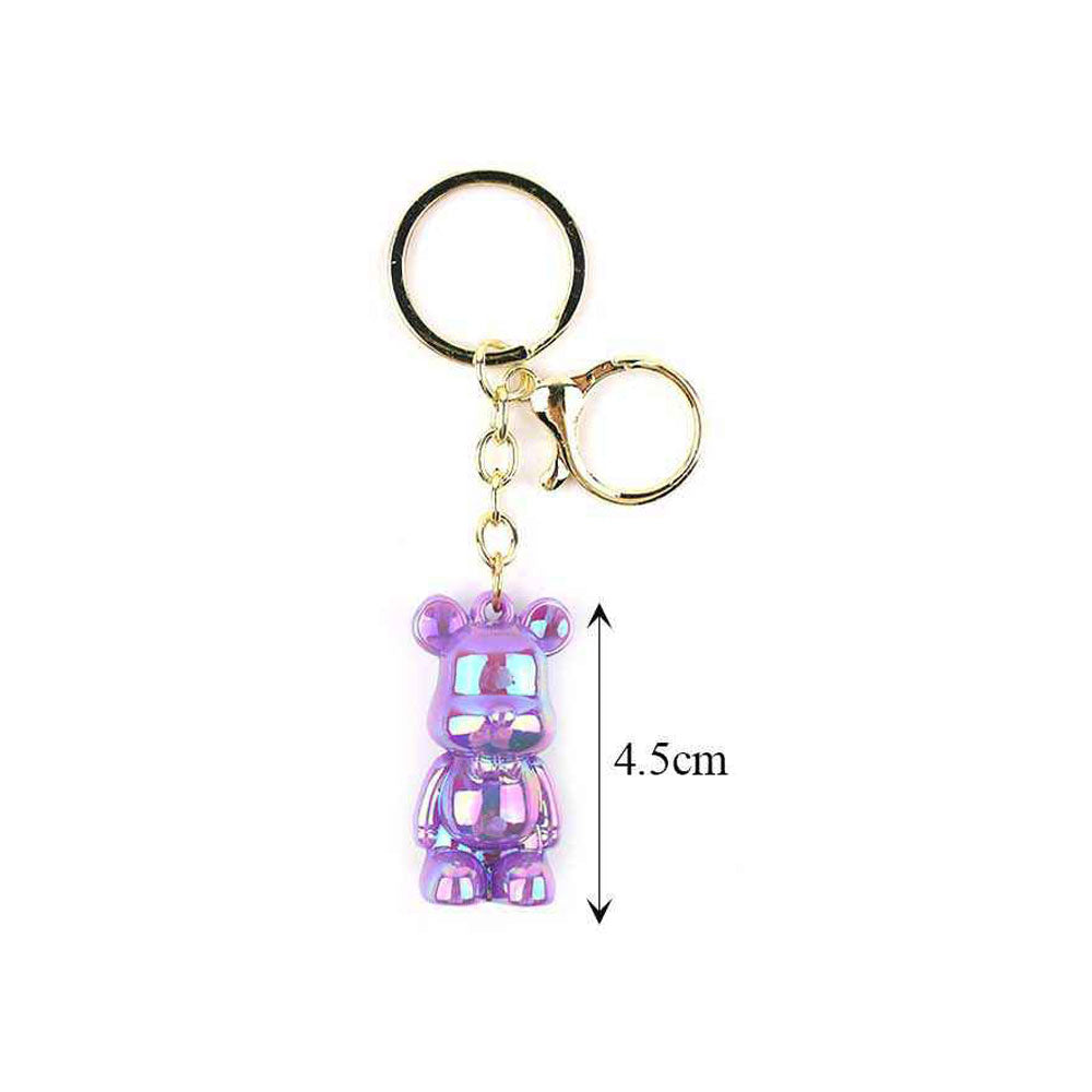 12PCS - Iridescent Cute Bear Charm Keychain Bag Charms