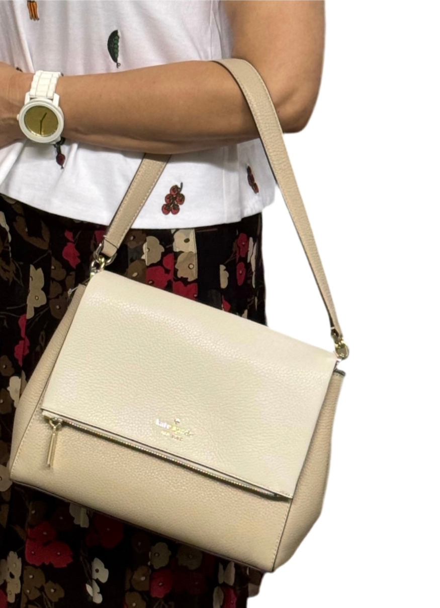 NWT Kate Spade Leather Leila Flap Medium Crossbody