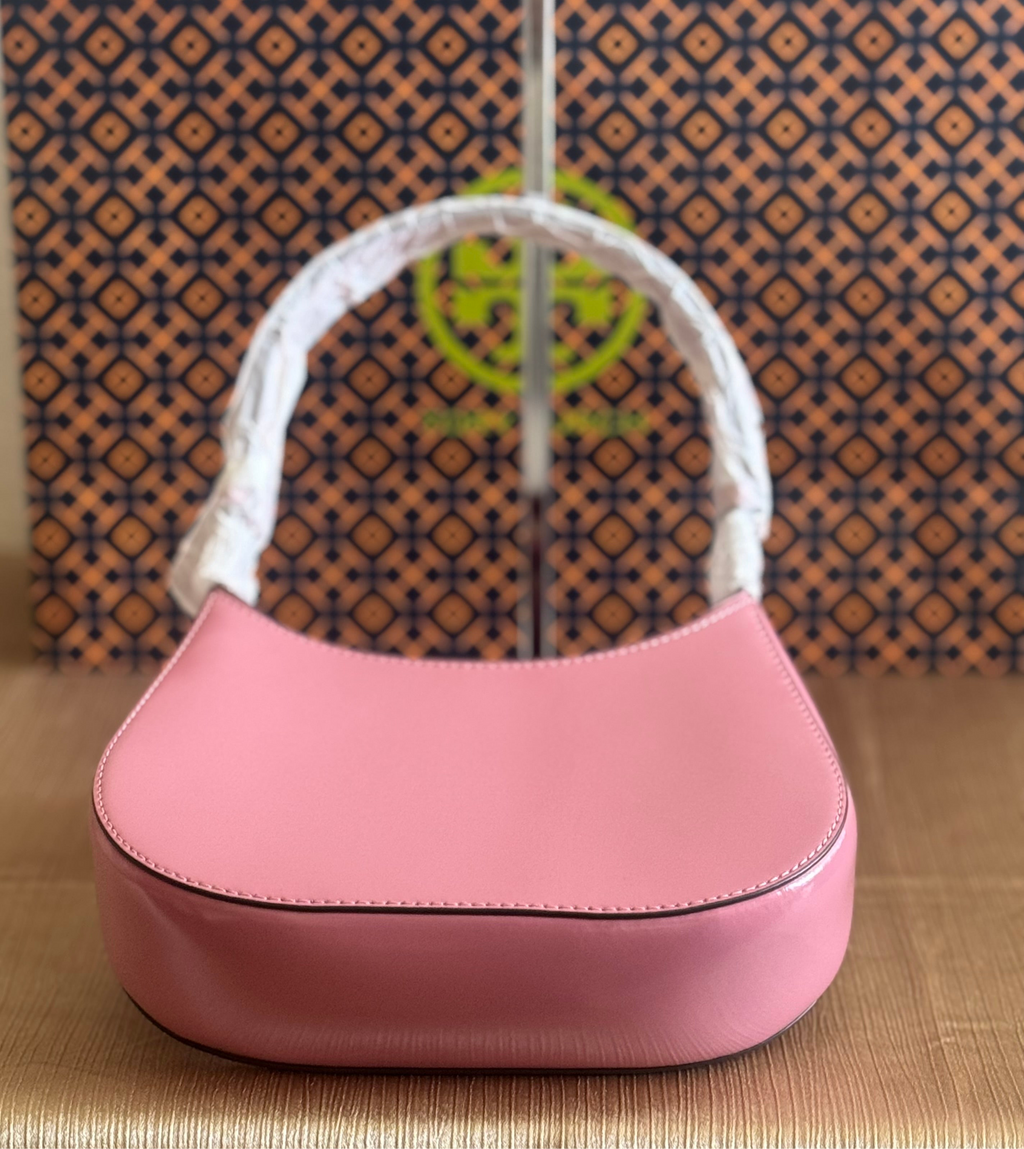 NWT Tory Burch Emerson Patent Leather Shoulder Bag in Pink