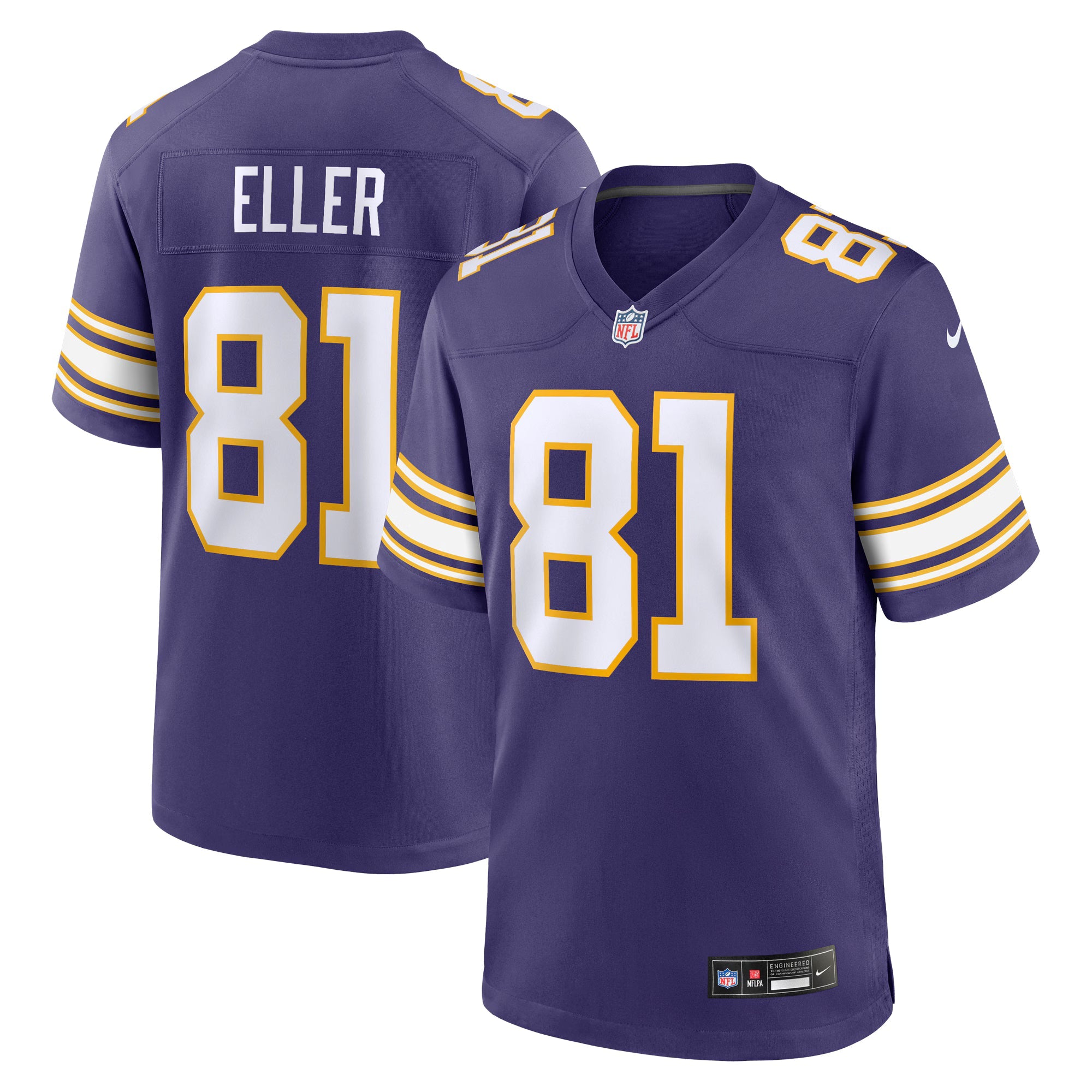 Minnesota Vikings Carl Eller Purple Retired Player Alternate Game Jersey