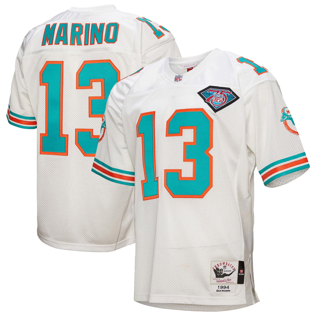 Miami Dolphins 1994 Dan Marino Mitchell & Ness White Authentic Throwback Retired Player Jersey