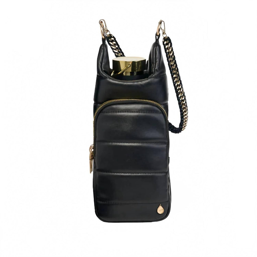 Women's Vegan Leather Hydrobag With Strap Bundle In Black