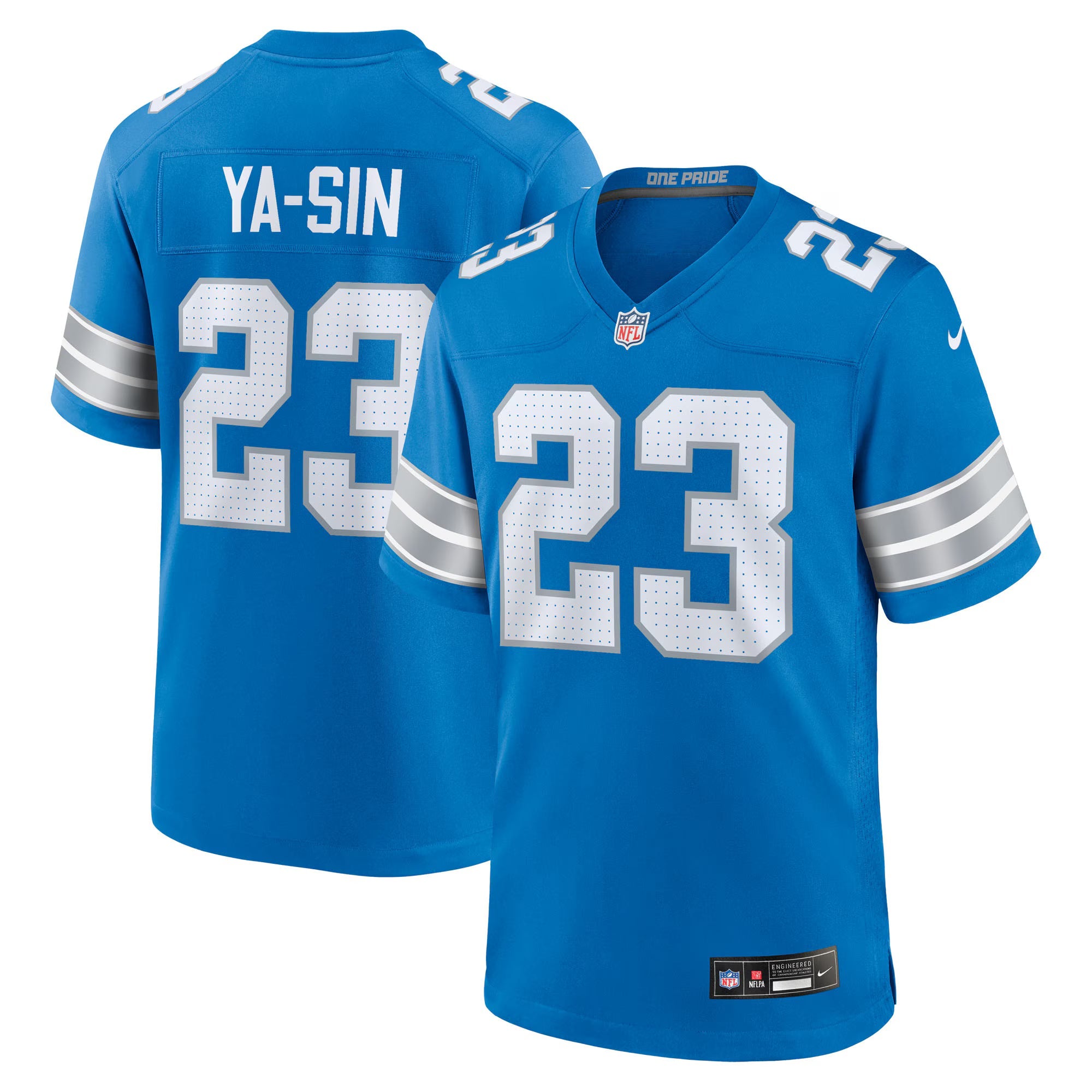 Detroit Lions Rock Ya-Sin Blue Team Game Jersey