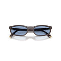 0Mu A06S Rectangular Acetate Sunglasses with Gold Accents