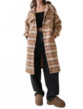 Plaid Shacket Jacket In Cream