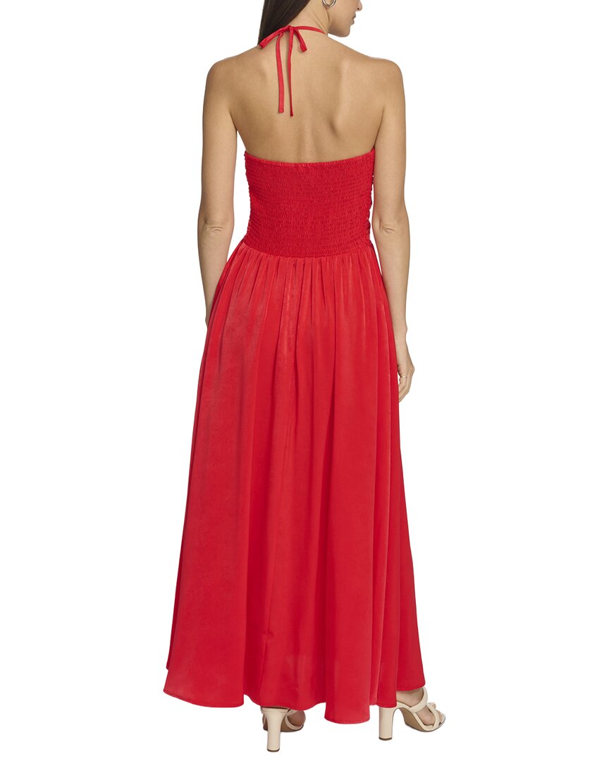 DKNY Satin Ruch Front Midi Dress