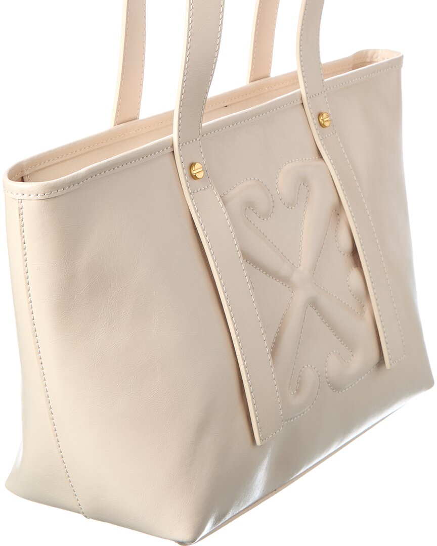 Off-White East West Small Leather Tote