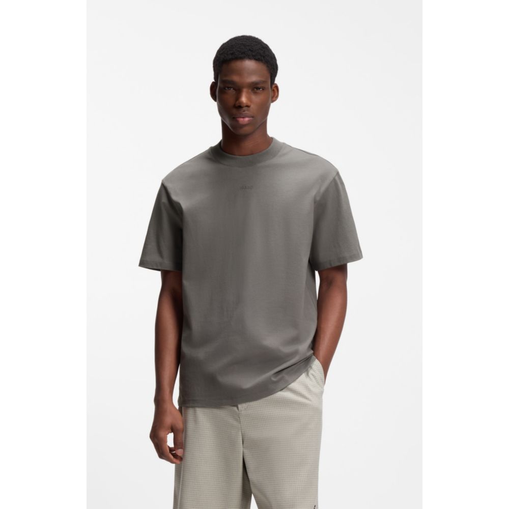 Relaxed-fit cotton-jersey T-shirt with logo print