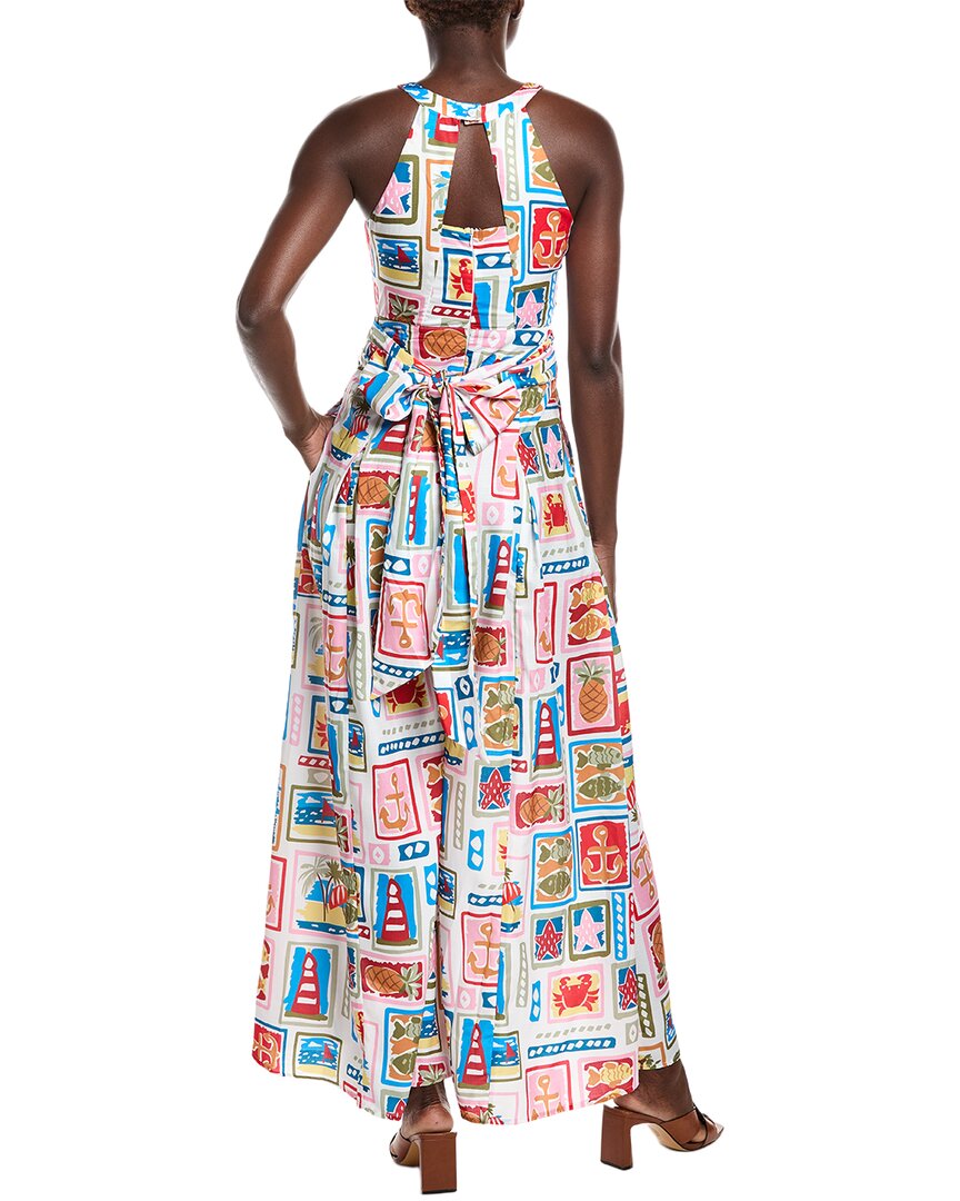 Gracia Halter Neck Nautical Print Jumpsuit