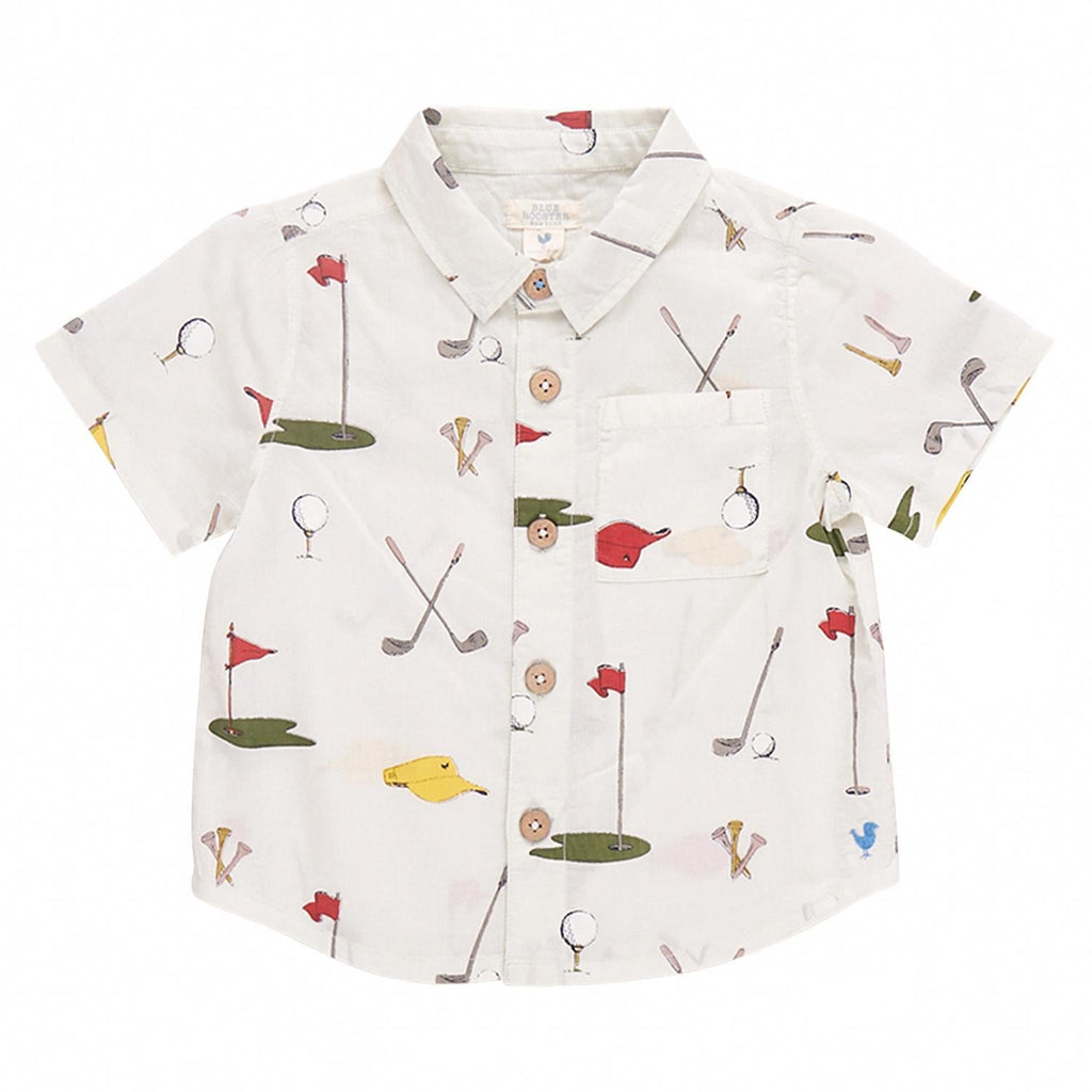 Boy's Golf Tournament Jack Short Sleeve Shirt In White