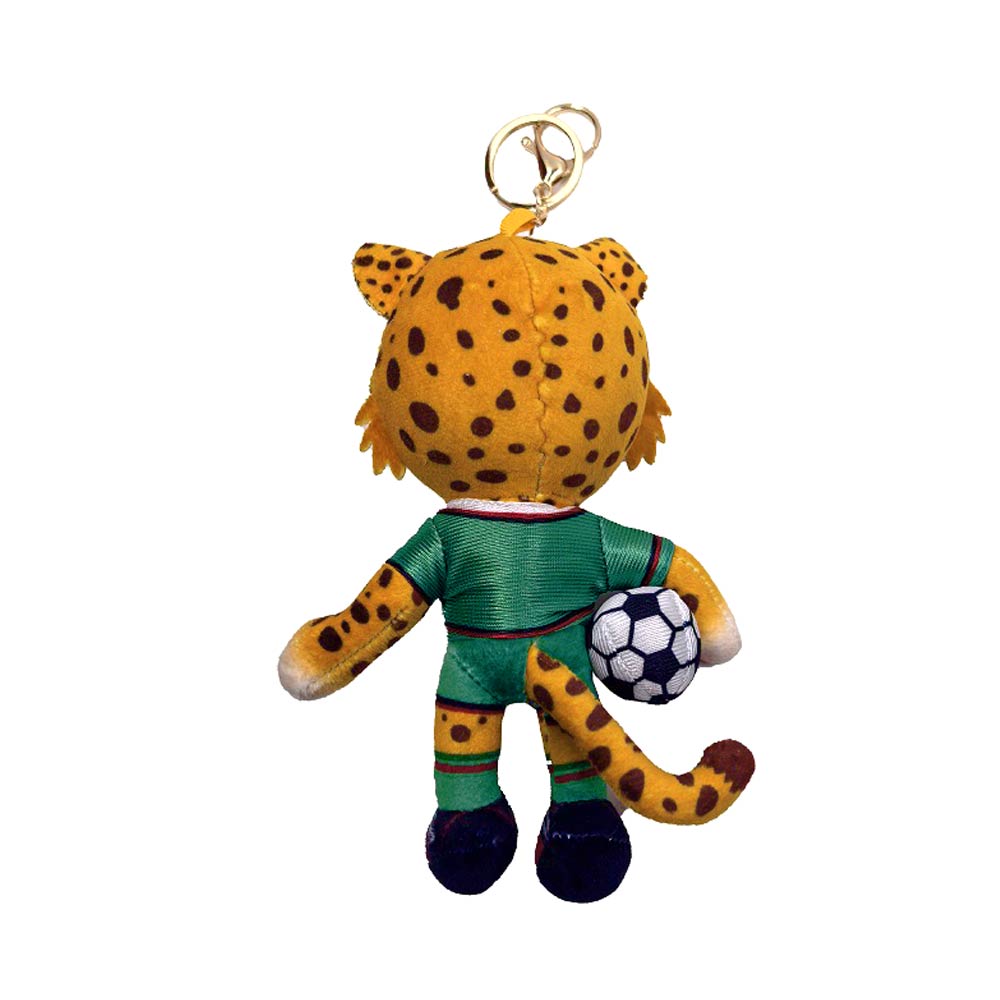 FIFA World Cup 2026 Soccer Mexico Leopard Character Plush Doll Keychain Bag Charm